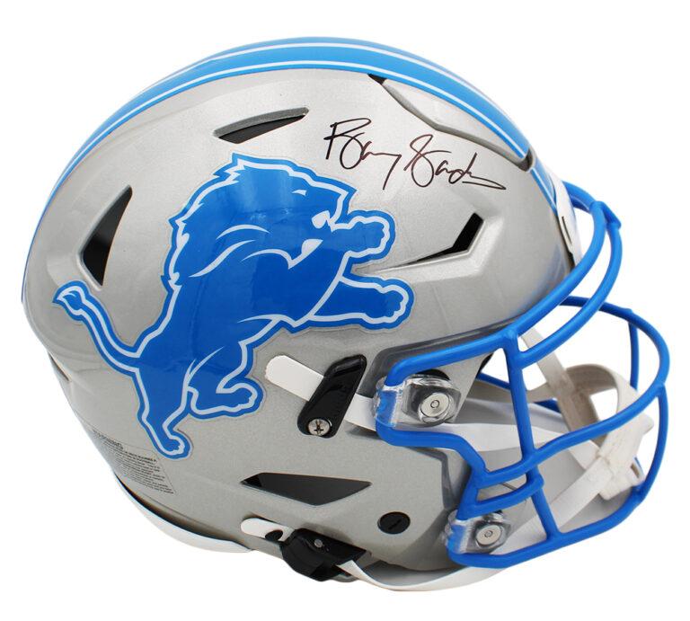 Barry Sanders Signed Lions Full-Size Authentic On-Field Speedflex Helmet (Schwartz) at PristineAuction.com Barry Sanders Signed Lions Full-Size Authentic On-Field Speedflex Helmet (Schwartz) at PristineAuction.com