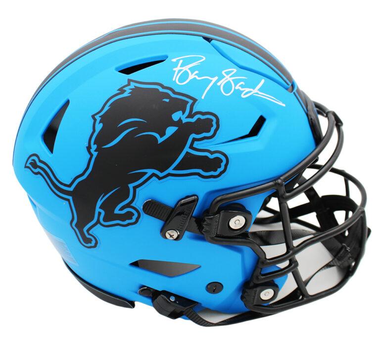 Barry Sanders Signed Lions Full-Size Authentic On-Field Rave Alternate Speedflex Helmet (Schwartz) at PristineAuction.com Barry Sanders Signed Lions Full-Size Authentic On-Field Rave Alternate Speedflex Helmet (Schwartz) at PristineAuction.com