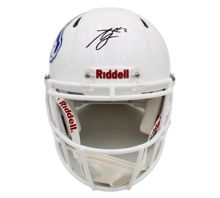 Ashton Jeanty Signed Boise State Broncos Full-Size Authentic On-Field Speed Helmet (Beckett) at PristineAuction.com Ashton Jeanty Signed Boise State Broncos Full-Size Authentic On-Field Speed Helmet (Beckett) at PristineAuction.com