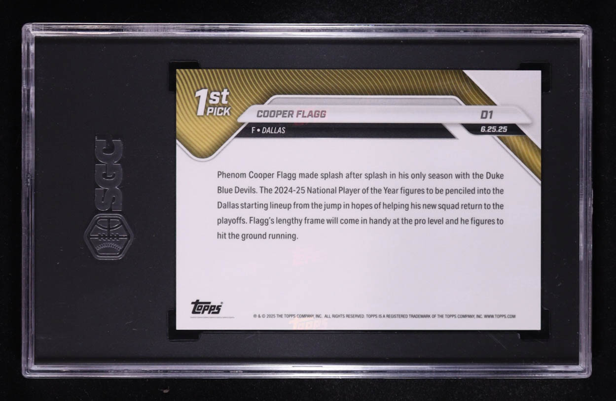 Cooper Flagg 2025-26 Topps Now #51 RC (SGC 9.5) at PristineAuction.com Cooper Flagg 2025-26 Topps Now #51 RC (SGC 9.5) at PristineAuction.com