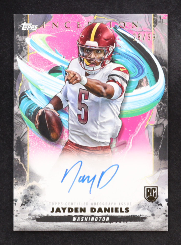 Jayden Daniels 2024 Topps Inception Rookie Autographs Magenta #RAJD #28/99 RC
