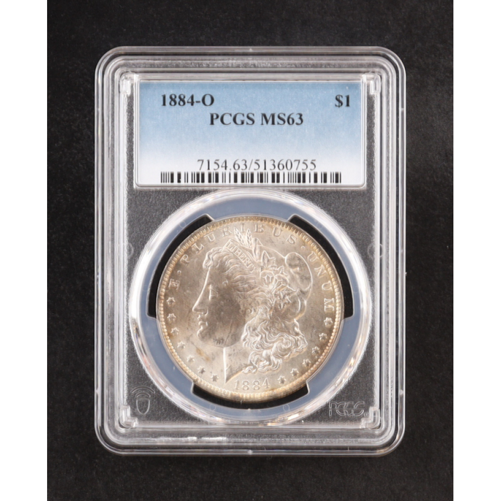 1884-O Morgan Silver $1 Dollar (PCGS MS63) at PristineAuction.com