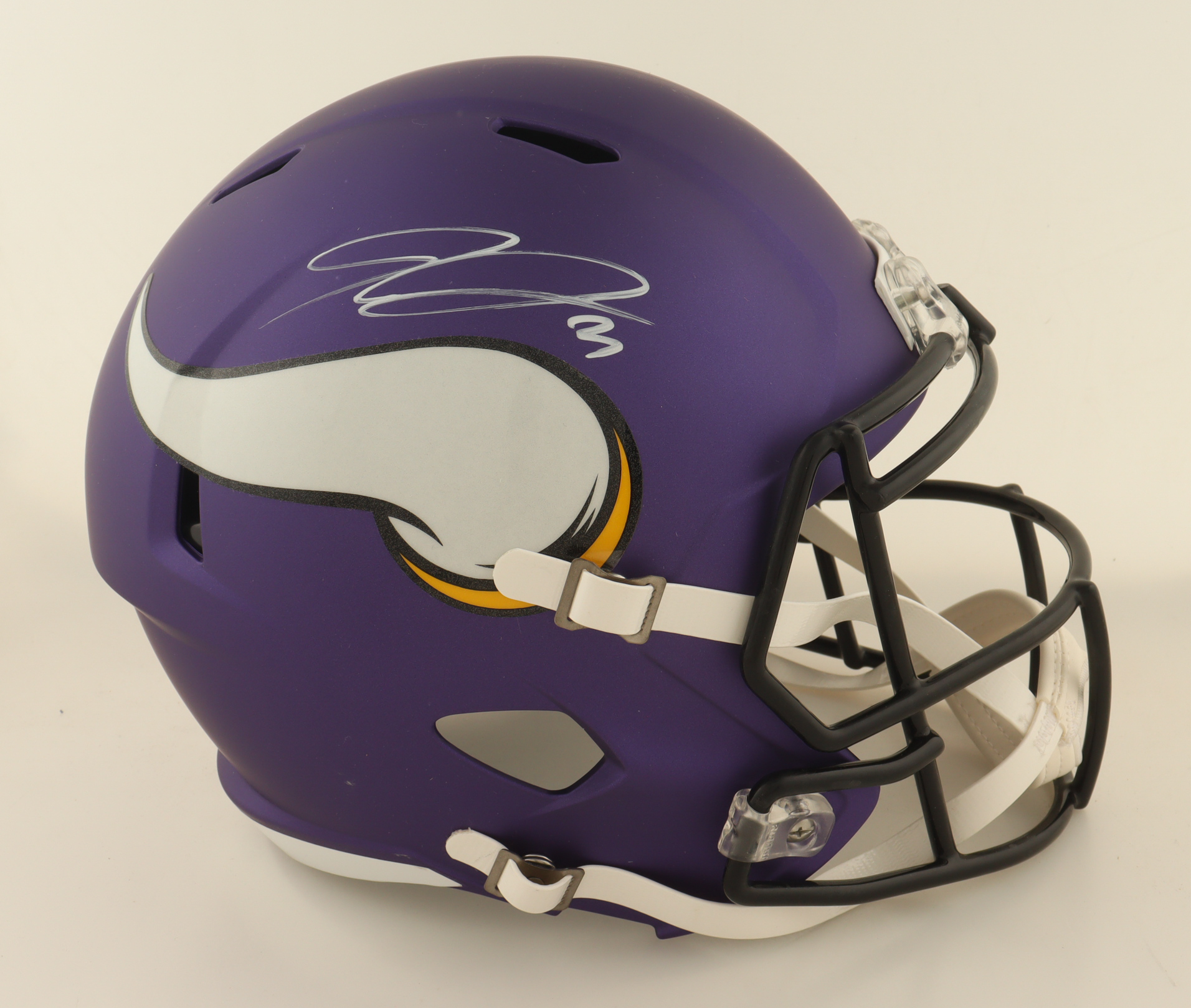 Jordan Addison Signed Vikings Full-Size Speed Helmet (Beckett) at PristineAuction.com Jordan Addison Signed Vikings Full-Size Speed Helmet (Beckett) at PristineAuction.com