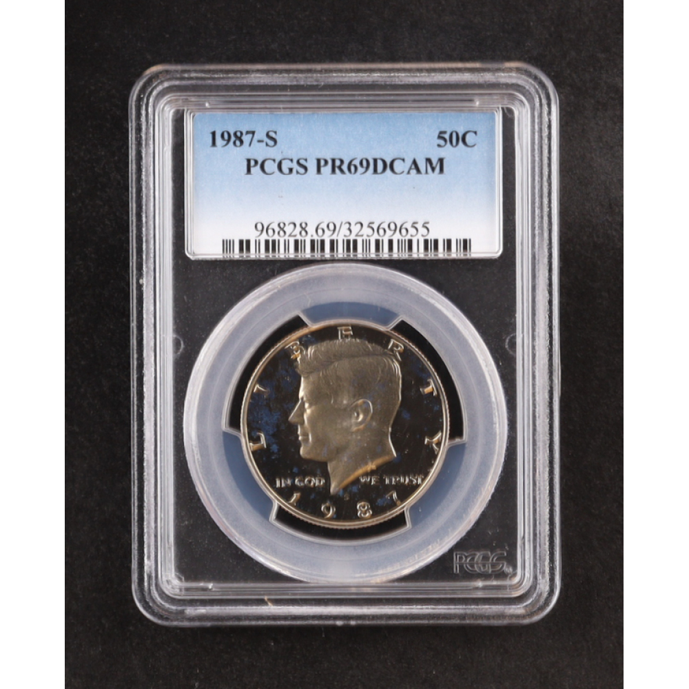 1987-S Kennedy Half Dollar - Deep Cameo Proof (PCGS PR69DCAM) at PristineAuction.com