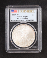 2007-W American Silver $1 Eagle, First Strike - West Point Mint (PCGS MS69) at PristineAuction.com