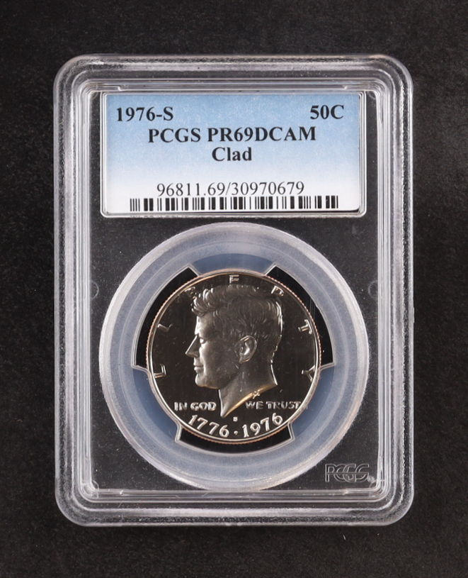 1976-S Kennedy Half Dollar - Deep Cameo Clad Proof (PCGS PR69DCAM) at PristineAuction.com 1976-S Kennedy Half Dollar - Deep Cameo Clad Proof (PCGS PR69DCAM) at PristineAuction.com