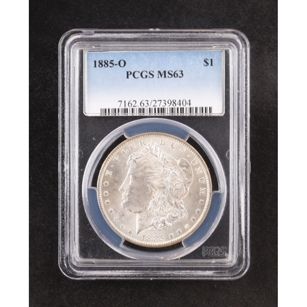1885-O Morgan Silver $1 Dollar (PCGS MS63) at PristineAuction.com