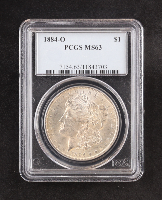 1884-O Morgan Silver $1 Dollar (PCGS MS63) at PristineAuction.com 1884-O Morgan Silver $1 Dollar (PCGS MS63) at PristineAuction.com