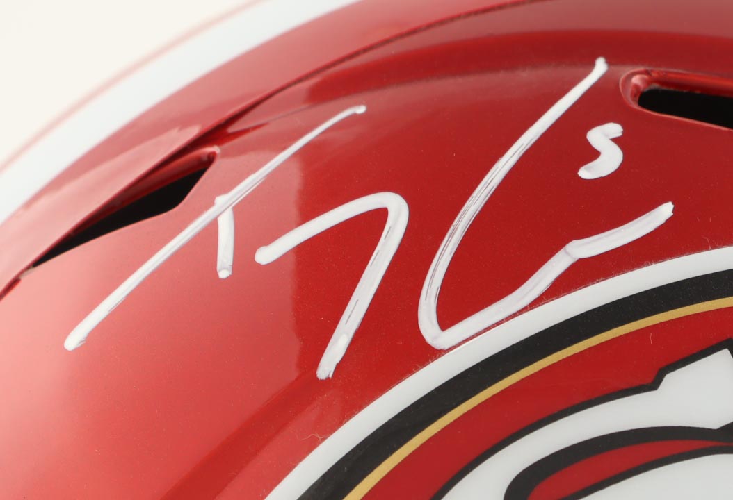 Trey Lance Signed 49ers Full-Size Flash Alternate Speed Helmet (Beckett) at PristineAuction.com Trey Lance Signed 49ers Full-Size Flash Alternate Speed Helmet (Beckett) at PristineAuction.com