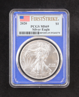 2020 American $1 Dollar Silver Eagle, First Strike - Blue Core (PCGS MS69) at PristineAuction.com