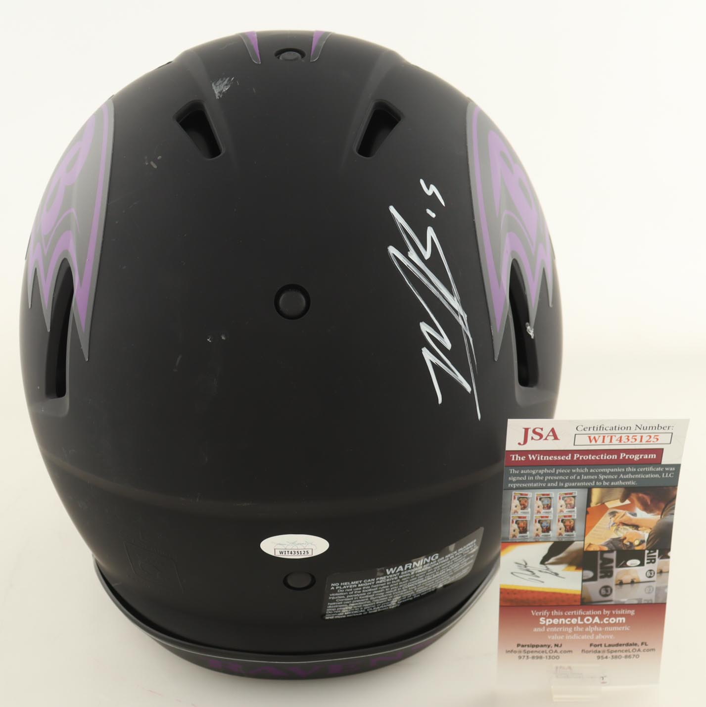 Marquise Brown Signed Ravens Full-Size Authentic On-Field Eclipse Alternate Speed Helmet (JSA) at PristineAuction.com Marquise Brown Signed Ravens Full-Size Authentic On-Field Eclipse Alternate Speed Helmet (JSA) at PristineAuction.com