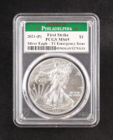 2021-(P) American Silver Eagle T1, First Strike Emergency Issue - Struck at Philadelphia Mint (PCGS MS69) at PristineAuction.com