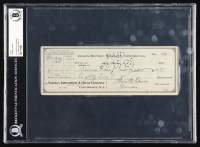 Thomas Edison Signed 1928 Personal Bank Check (BGS | Auto 9) at PristineAuction.com