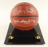 Larry Bird & Julius "Dr. J" Erving Signed NBA Basketball with Acrylic Display Stand (Beckett) at PristineAuction.com