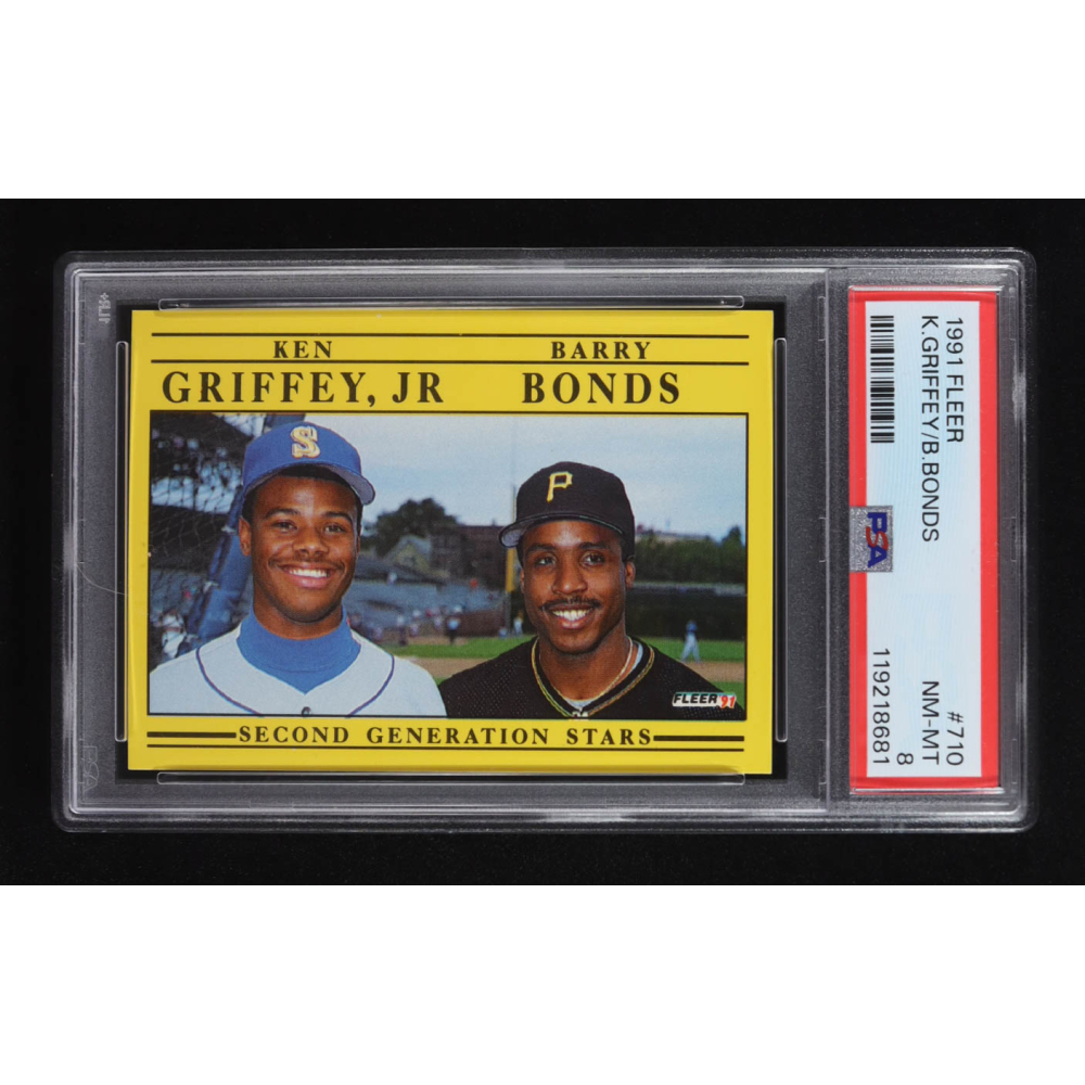 Ken Griffey Jr. / Barry Bonds 1991 Fleer #710 (PSA 8) at PristineAuction.com