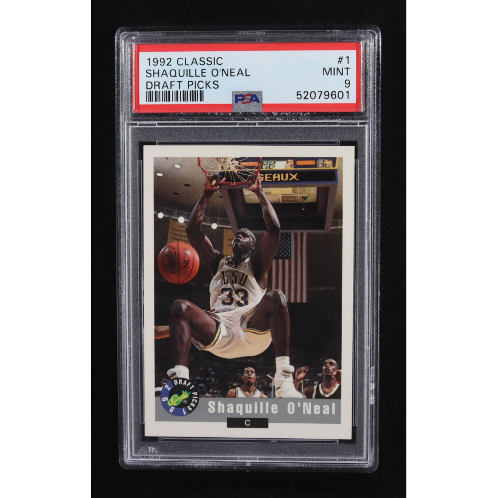 Shaquille O'Neal 1992 Classic Draft Picks #1 RC (PSA 9) at PristineAuction.com