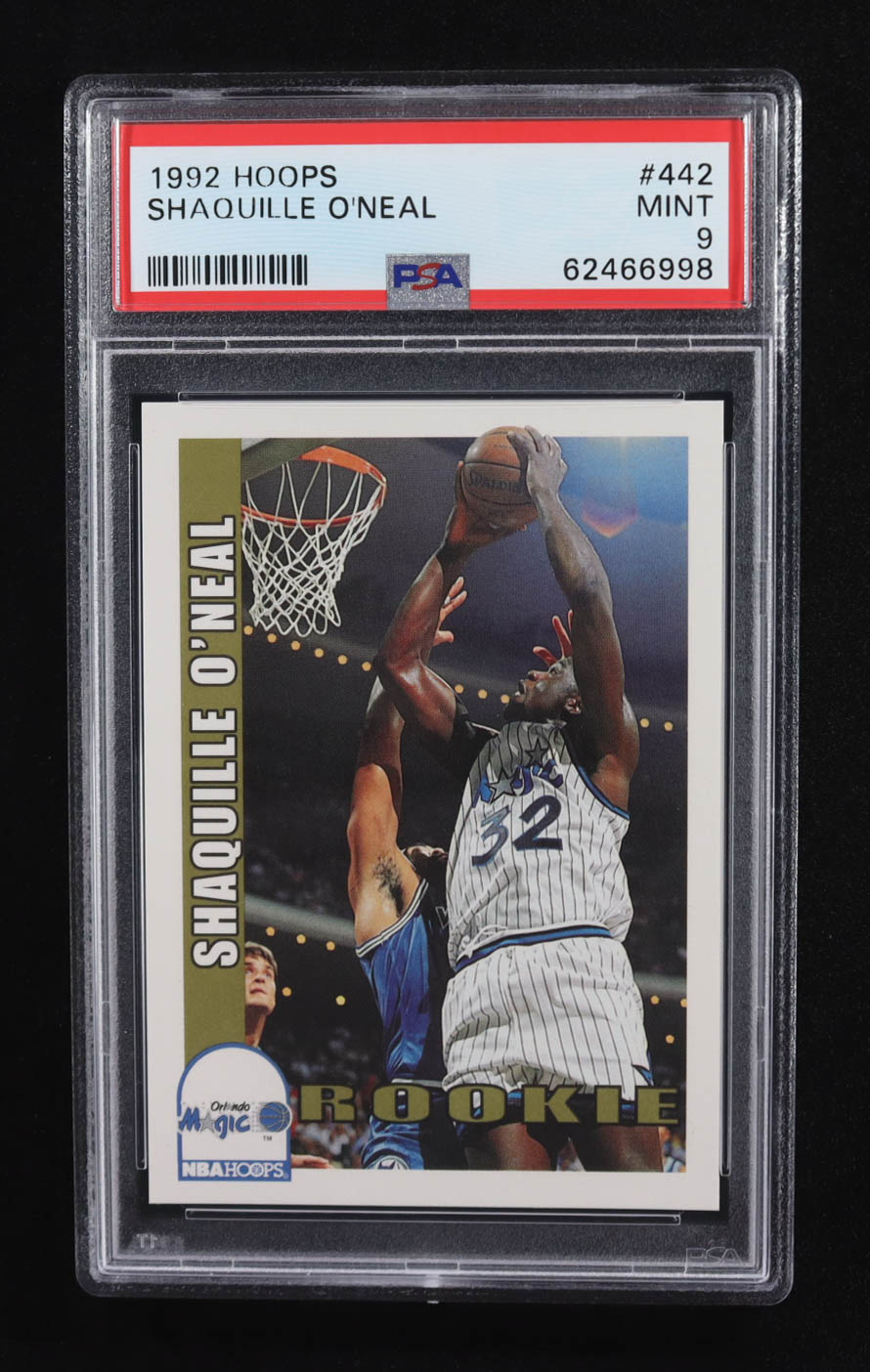 Shaquille O'Neal 1992 NBA Hoops #442 RC (PSA 9) at PristineAuction.com Shaquille O'Neal 1992 NBA Hoops #442 RC (PSA 9) at PristineAuction.com