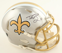 Drew Brees Signed Saints Flash Alternate Speed Mini Helmet (Beckett) at PristineAuction.com