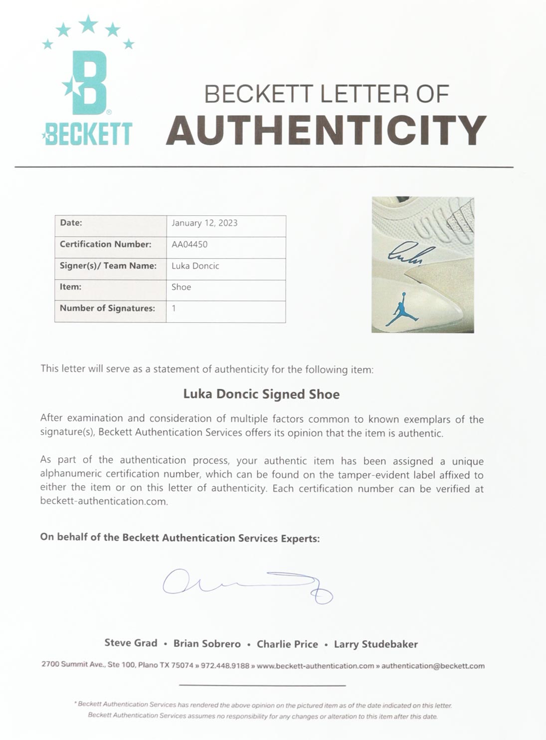 Luka Doncic Signed Pair of Jordan Luka 1 Basketball Shoes (Beckett) at PristineAuction.com Luka Doncic Signed Pair of Jordan Luka 1 Basketball Shoes (Beckett) at PristineAuction.com