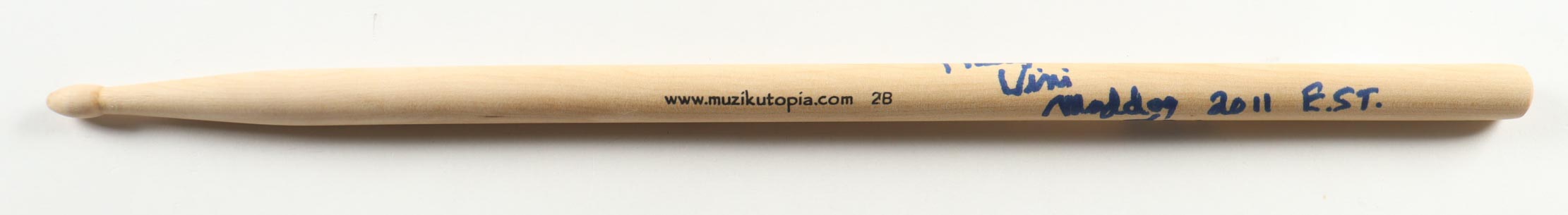 Vini Lopez Signed Drum Stick Inscribed "Mad Dog 2011 E.S.T." & "Thanx" (JSA) at PristineAuction.com Vini Lopez Signed Drum Stick Inscribed "Mad Dog 2011 E.S.T." & "Thanx" (JSA) at PristineAuction.com