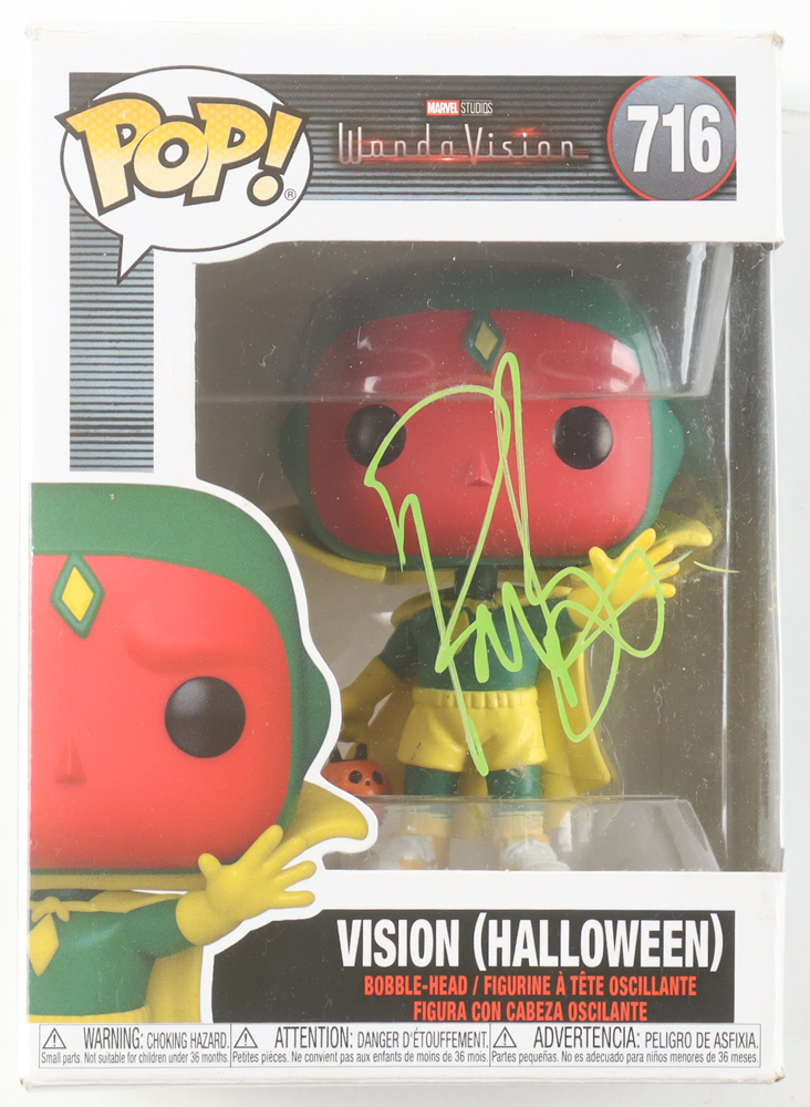 Paul Bettany Signed "Wanda Vision" #716 Vision (Halloween) Funko Pop! Vinyl Figure (Beckett) at PristineAuction.com Paul Bettany Signed "Wanda Vision" #716 Vision (Halloween) Funko Pop! Vinyl Figure (Beckett) at PristineAuction.com