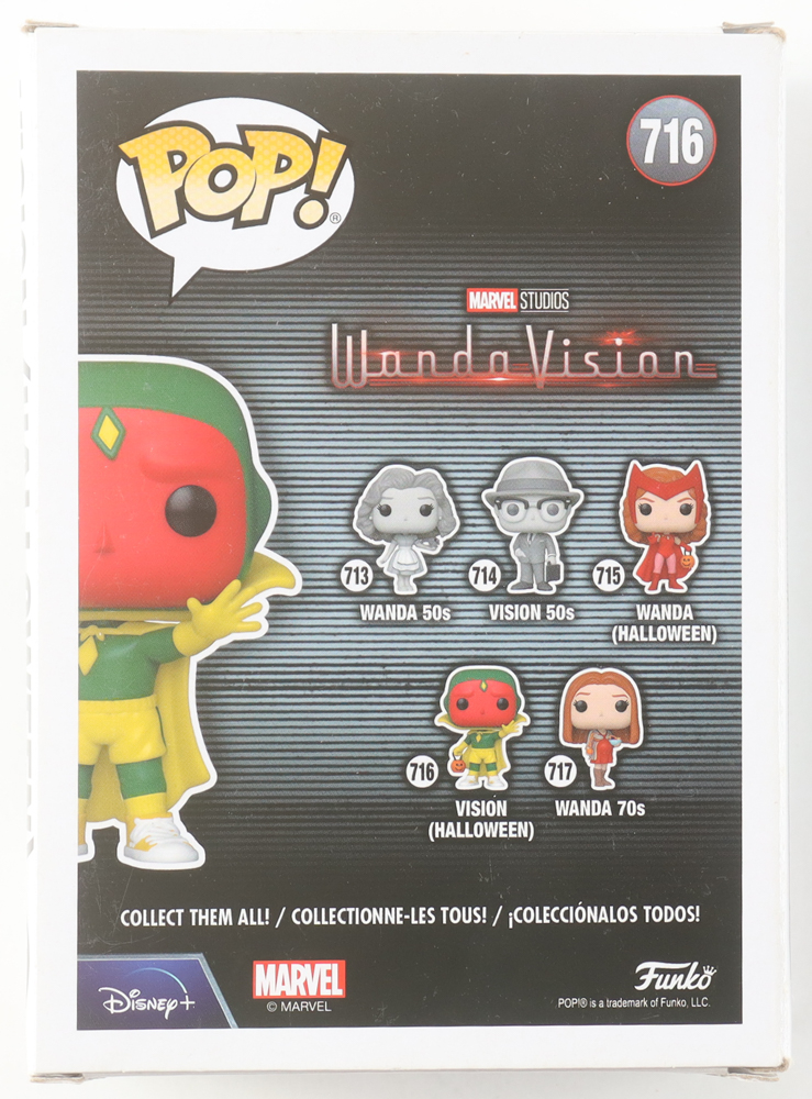 Paul Bettany Signed "Wanda Vision" #716 Vision (Halloween) Funko Pop! Vinyl Figure (Beckett) at PristineAuction.com Paul Bettany Signed "Wanda Vision" #716 Vision (Halloween) Funko Pop! Vinyl Figure (Beckett) at PristineAuction.com
