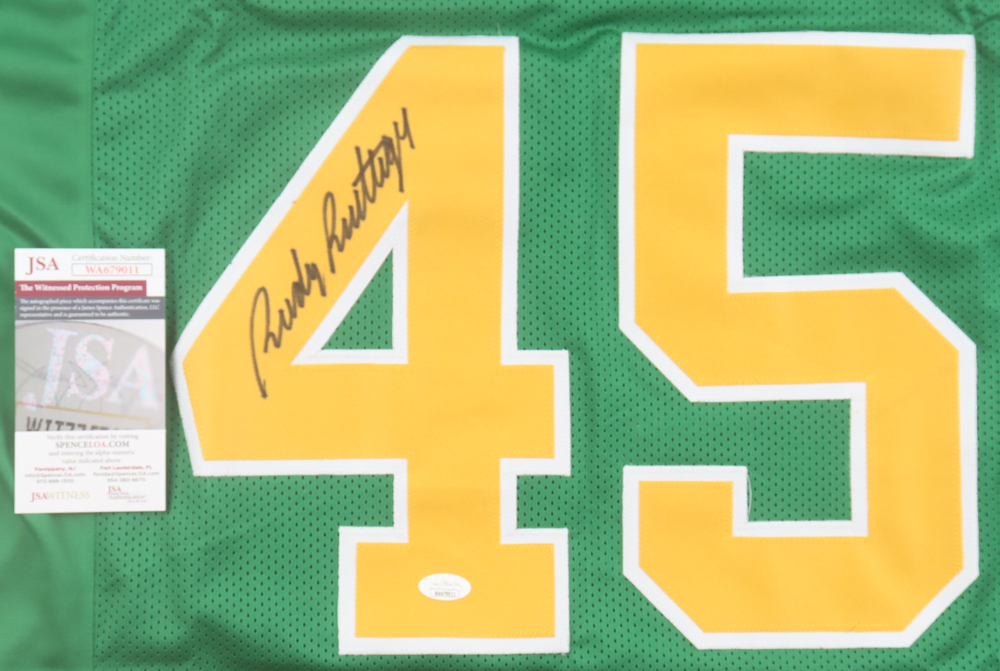Rudy Ruettiger Signed Jersey (JSA) at PristineAuction.com Rudy Ruettiger Signed Jersey (JSA) at PristineAuction.com