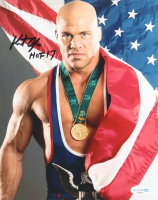 Kurt Angle Signed Team USA 8x10 Photo Inscribed "HOF 17" (ACOA) at PristineAuction.com