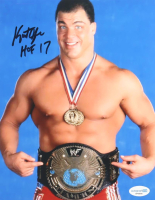 Kurt Angle Signed WWE 8x10 Photo Inscribed "HOF 17" (ACOA) at PristineAuction.com