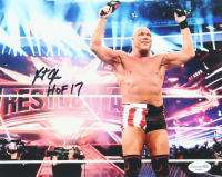 Kurt Angle Signed WWE 8x10 Photo Inscribed "HOF 17" (ACOA) at PristineAuction.com