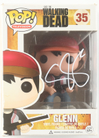 Steven Yeun Signed "The Walking Dead" #35 Glenn Funko Pop! Vinyl Figure (PSA) at PristineAuction.com