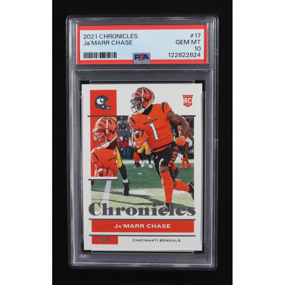 Ja'Marr Chase 2021 Panini Chronicles #17 RC (PSA 10) at PristineAuction.com