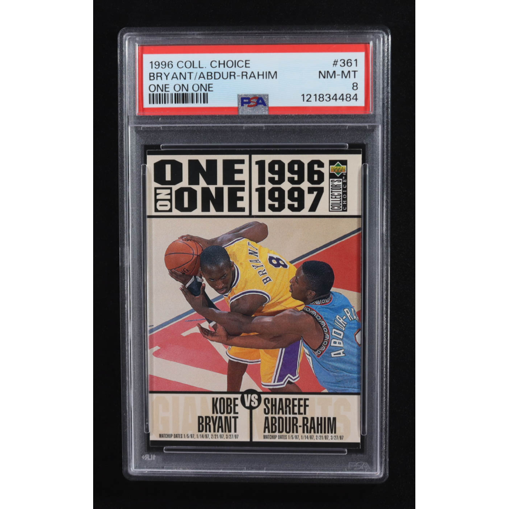 Kobe Bryant / Shareef Abdur-Rahim 1996 Collector's Choice One on One #361 RC (PSA 8) at PristineAuction.com