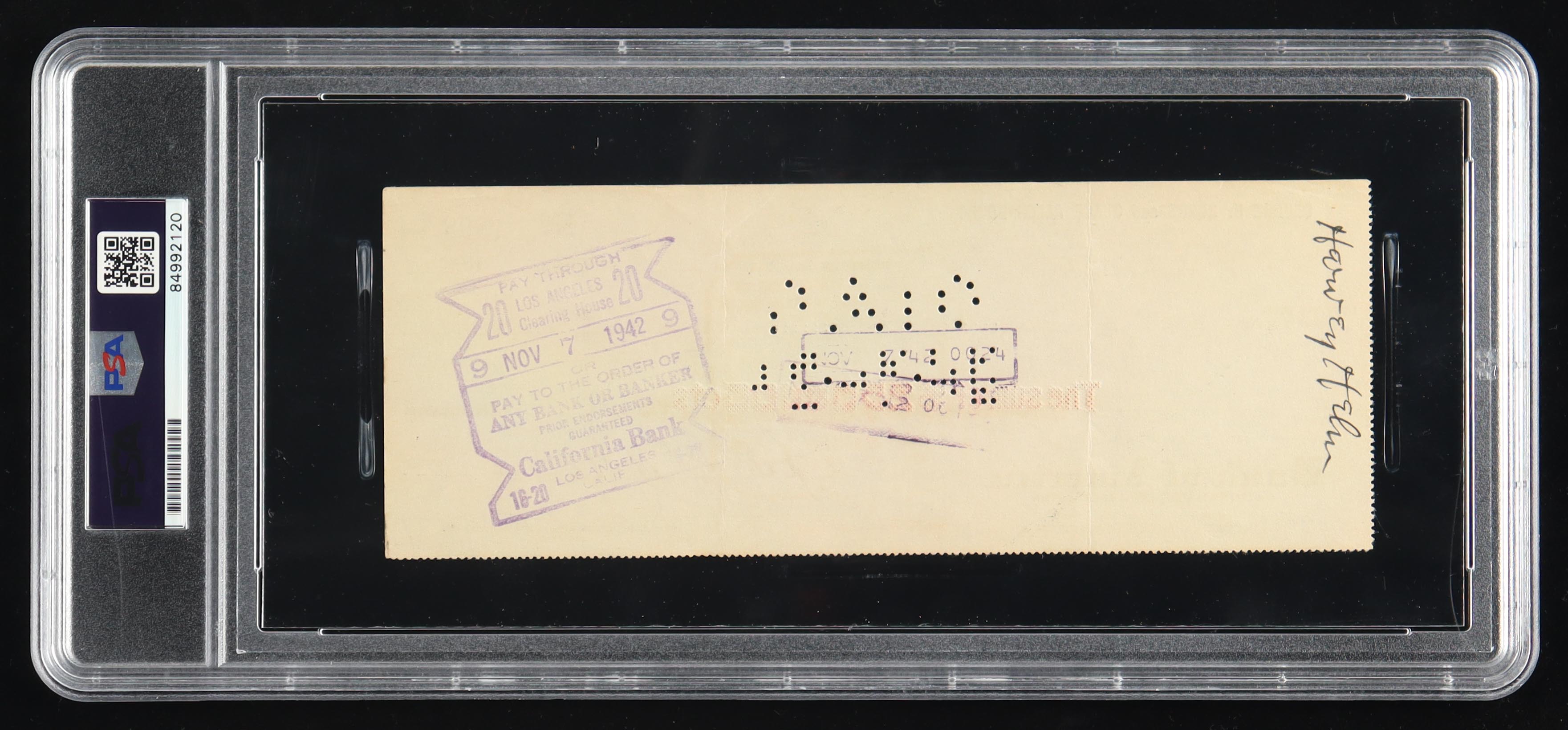 George Burns Signed 1942 Bank Check (PSA) at PristineAuction.com George Burns Signed 1942 Bank Check (PSA) at PristineAuction.com