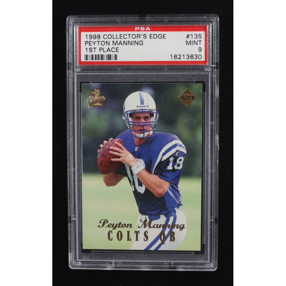 Peyton Manning 1998 Collector's Edge 1st Place #135 RC (PSA 9) at PristineAuction.com