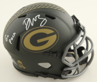 Dontayvion Wicks Signed Packers Salute To Service Alternate Speed Mini Helmet Inscribed "Go Pack" (JSA) at PristineAuction.com