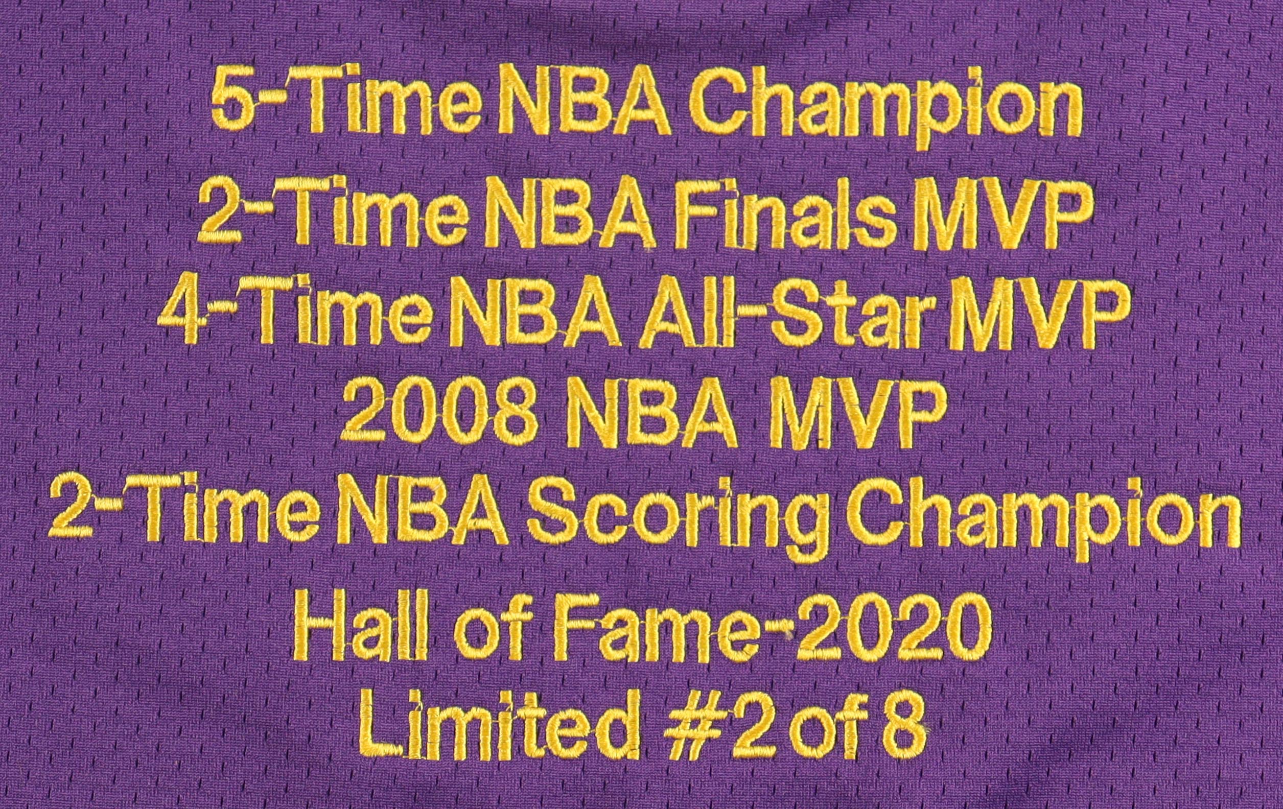 Kobe Bryant Signed LE Lakers 1996-97 Mitchell & Ness Rookie Style Jersey #2/8 (PSA & Beckett) at PristineAuction.com Kobe Bryant Signed LE Lakers 1996-97 Mitchell & Ness Rookie Style Jersey #2/8 (PSA & Beckett) at PristineAuction.com