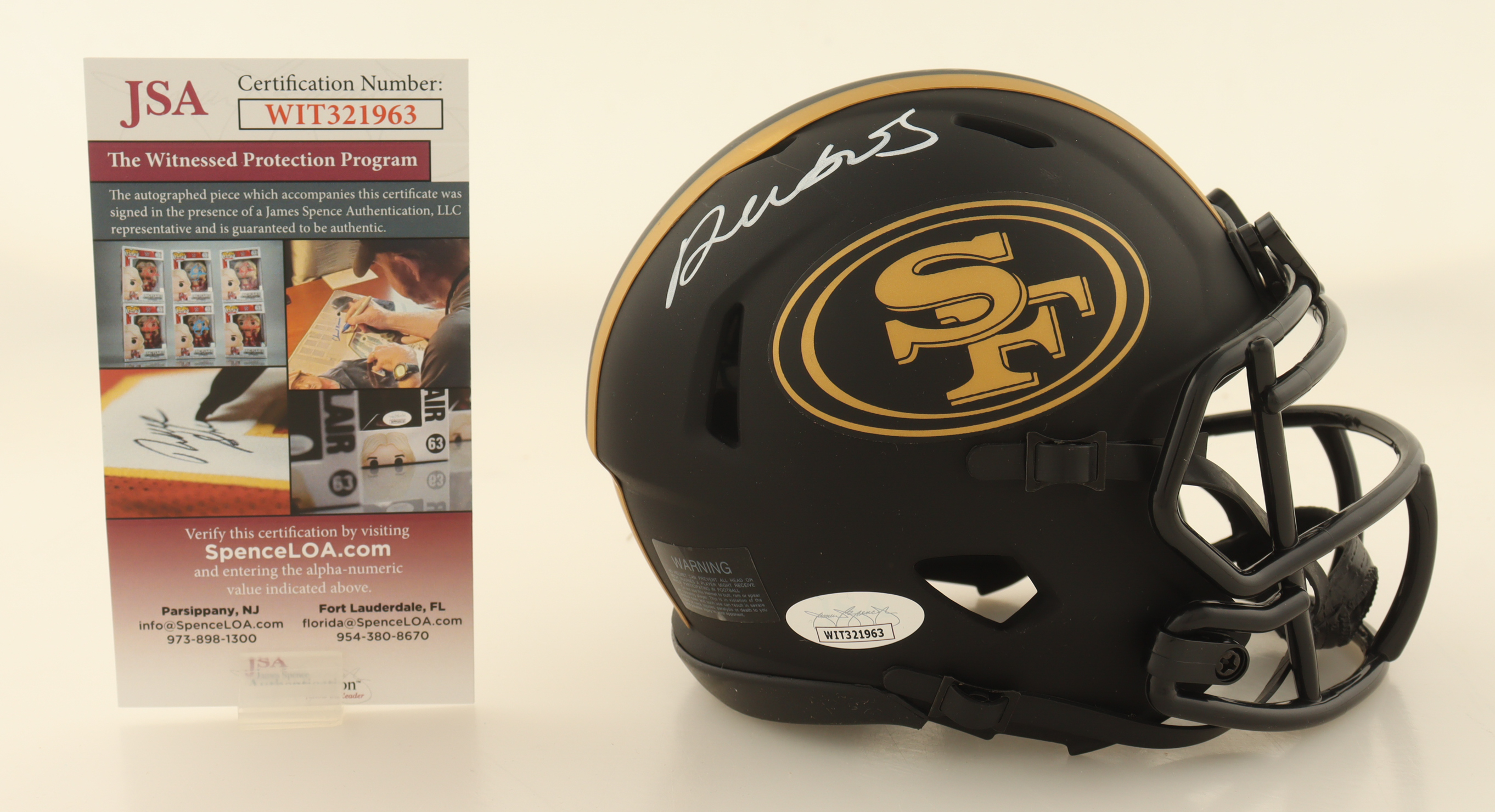 Deebo Samuel Signed 49ers Eclipse Alternate Speed Mini Helmet (JSA) at PristineAuction.com Deebo Samuel Signed 49ers Eclipse Alternate Speed Mini Helmet (JSA) at PristineAuction.com