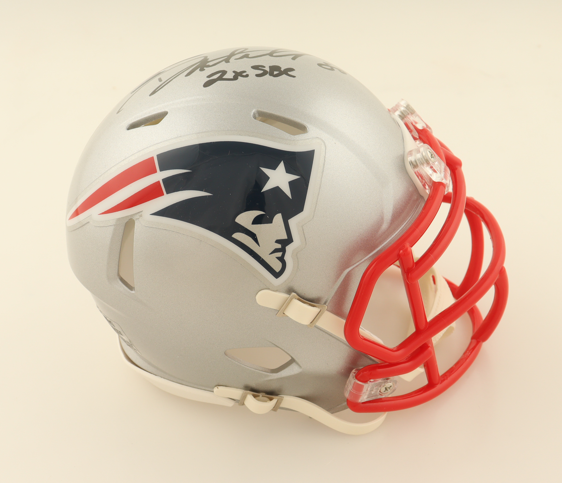 Danny Amendola Signed Patriots Speed Mini Helmet Inscribed "2x SBC" (JSA) at PristineAuction.com Danny Amendola Signed Patriots Speed Mini Helmet Inscribed "2x SBC" (JSA) at PristineAuction.com