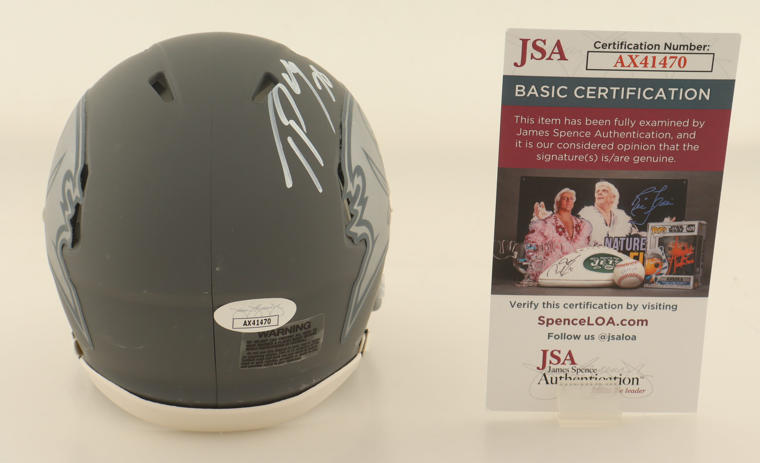 Tristan Wirfs Signed Buccaneers Slate Alternate Speed Mini Helmet (JSA) at PristineAuction.com Tristan Wirfs Signed Buccaneers Slate Alternate Speed Mini Helmet (JSA) at PristineAuction.com