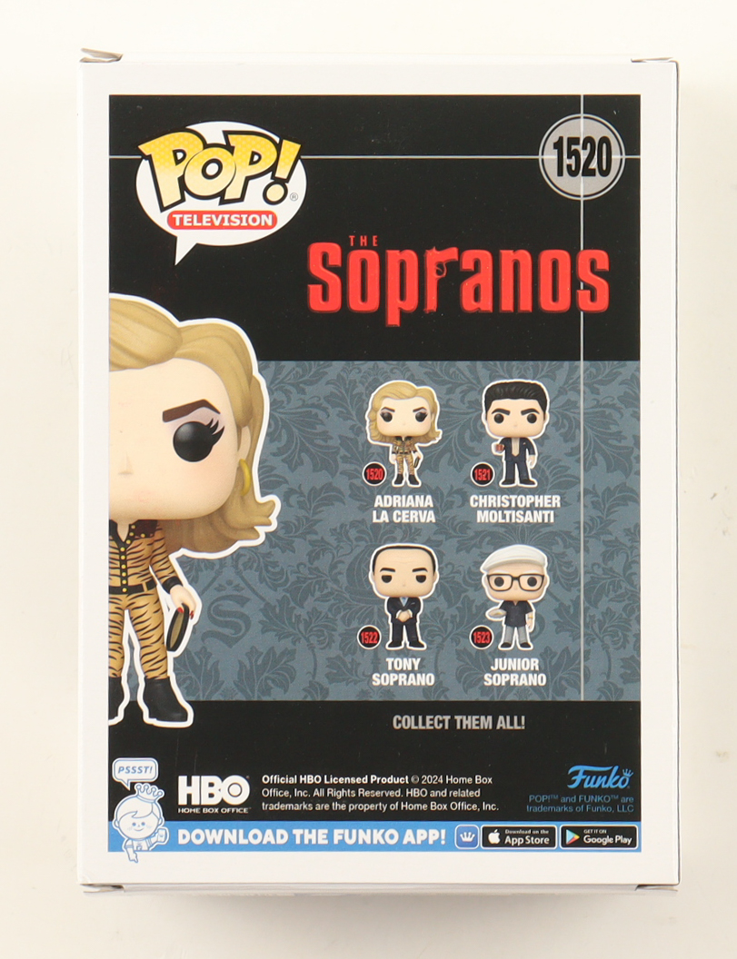 Drea de Matteo Signed "The Sopranos" #1520 Adriana La Cerva Funko Pop! Vinyl Figure (Beckett) at PristineAuction.com Drea de Matteo Signed "The Sopranos" #1520 Adriana La Cerva Funko Pop! Vinyl Figure (Beckett) at PristineAuction.com