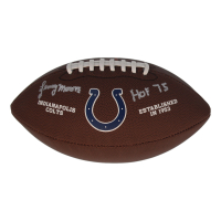 Lenny Moore Signed Colts Logo Football Inscribed "HOF 75" (Schwartz) at PristineAuction.com
