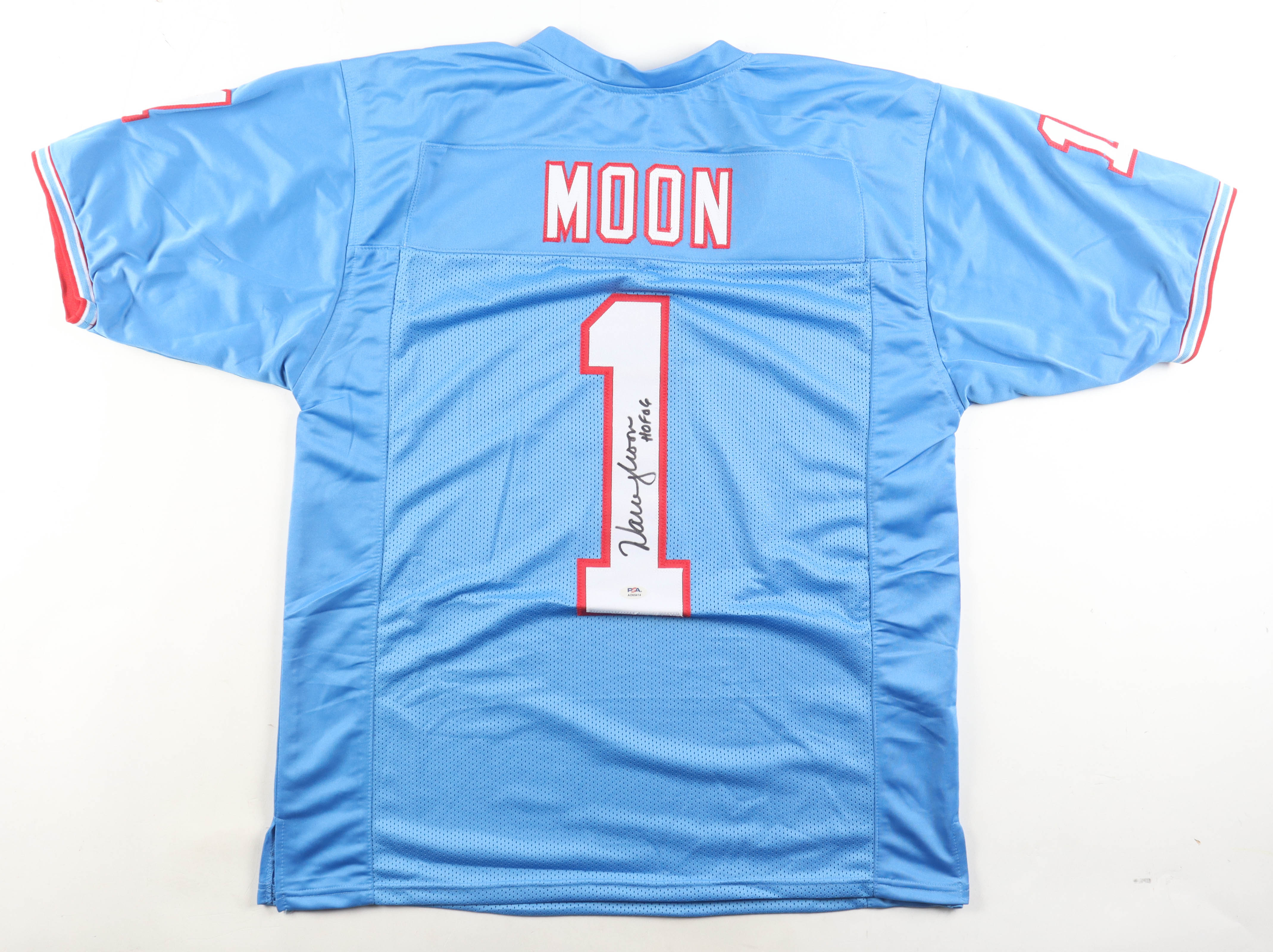 Warren Moon Signed Jersey Inscribed "HOF 06" (Beckett) at PristineAuction.com Warren Moon Signed Jersey Inscribed "HOF 06" (Beckett) at PristineAuction.com