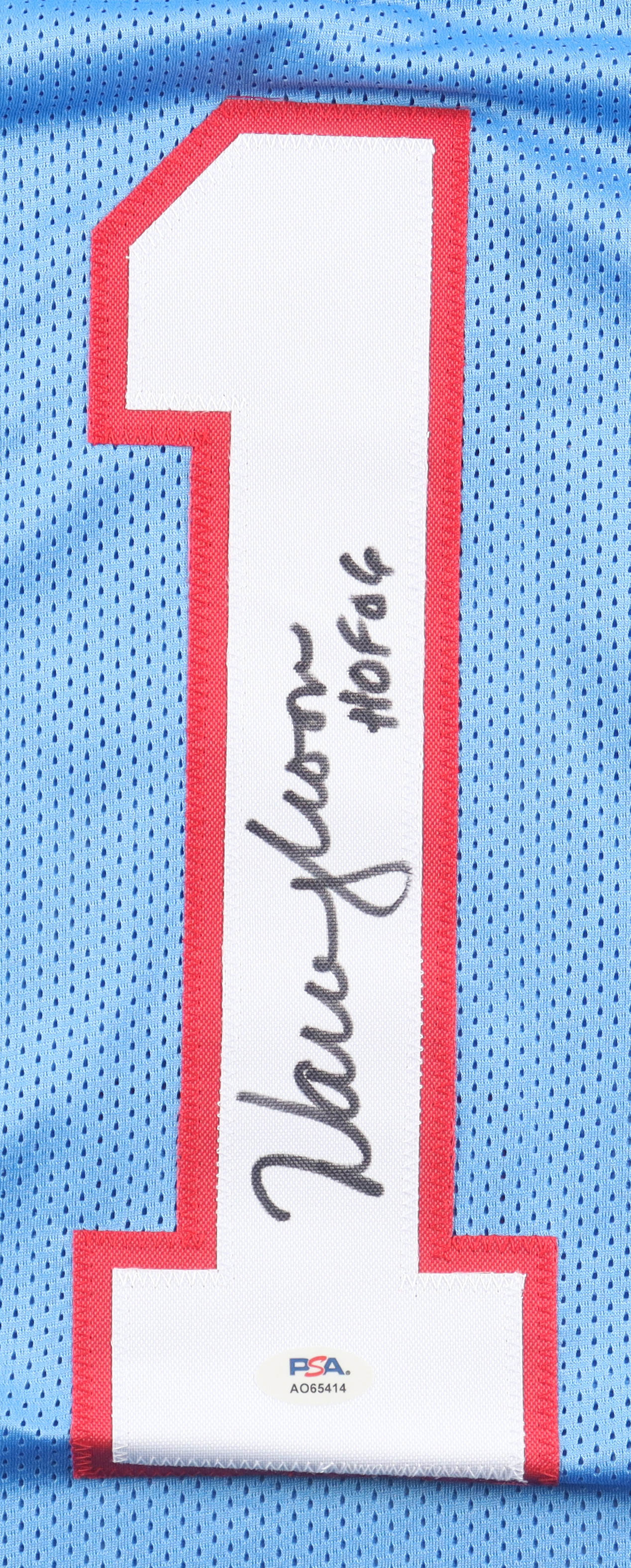 Warren Moon Signed Jersey Inscribed "HOF 06" (Beckett) at PristineAuction.com Warren Moon Signed Jersey Inscribed "HOF 06" (Beckett) at PristineAuction.com