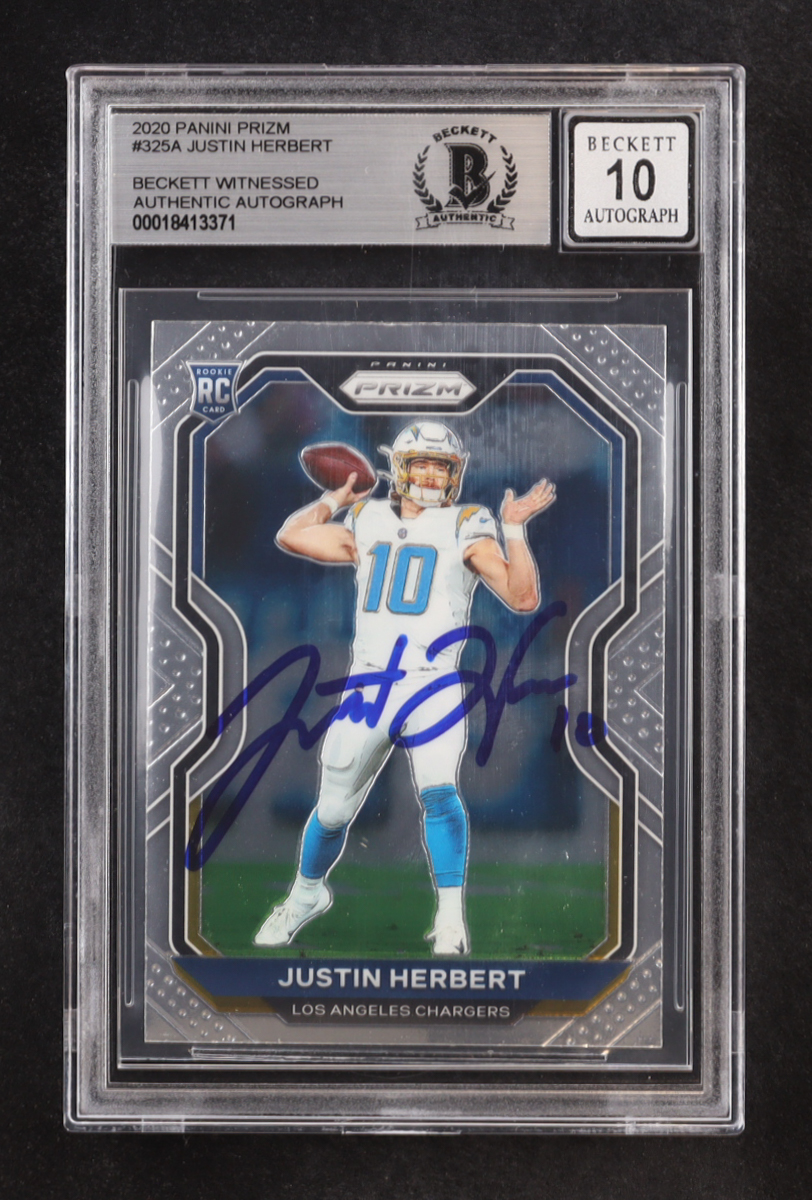 Justin Herbert Signed 2020 Panini Prizm #325A RC (BGS | Auto 10) at PristineAuction.com Justin Herbert Signed 2020 Panini Prizm #325A RC (BGS | Auto 10) at PristineAuction.com