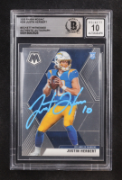 Justin Herbert Signed 2020 Panini Mosaic #204 RC (BGS | Auto 10) at PristineAuction.com