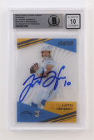 Justin Herbert Signed 2020 Panini Clear Vision Rookies #3 RC (BGS | Auto 10) at PristineAuction.com
