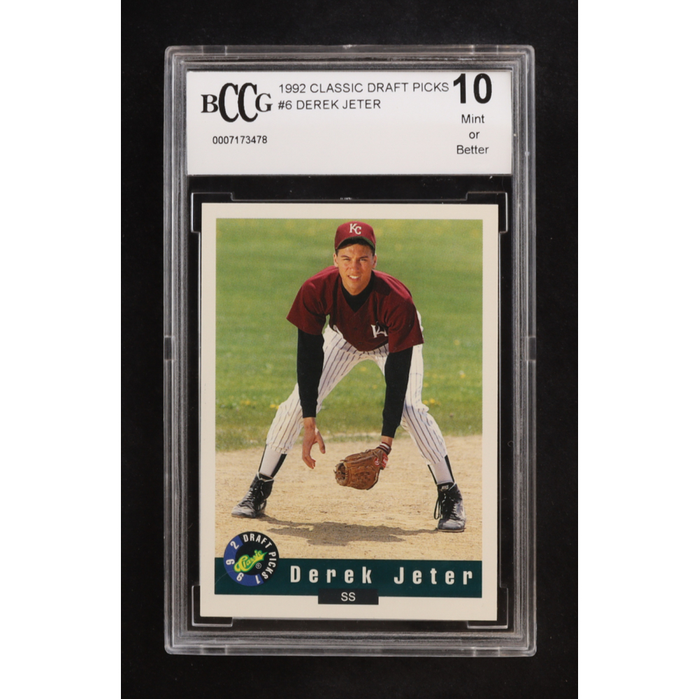 Derek Jeter 1992 Classic Draft Picks #6 RC (BCCG 10) at PristineAuction.com