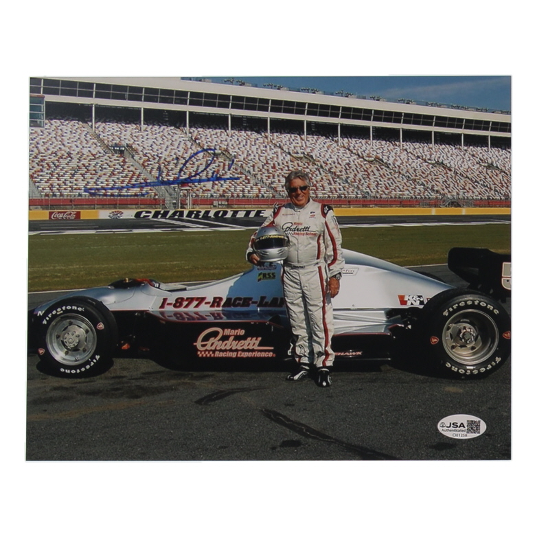 Mario Andretti Signed 8x10 Photo (JSA) at PristineAuction.com Mario Andretti Signed 8x10 Photo (JSA) at PristineAuction.com