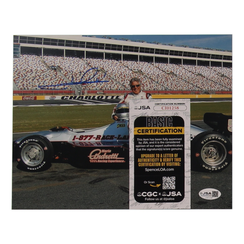 Mario Andretti Signed 8x10 Photo (JSA) at PristineAuction.com Mario Andretti Signed 8x10 Photo (JSA) at PristineAuction.com